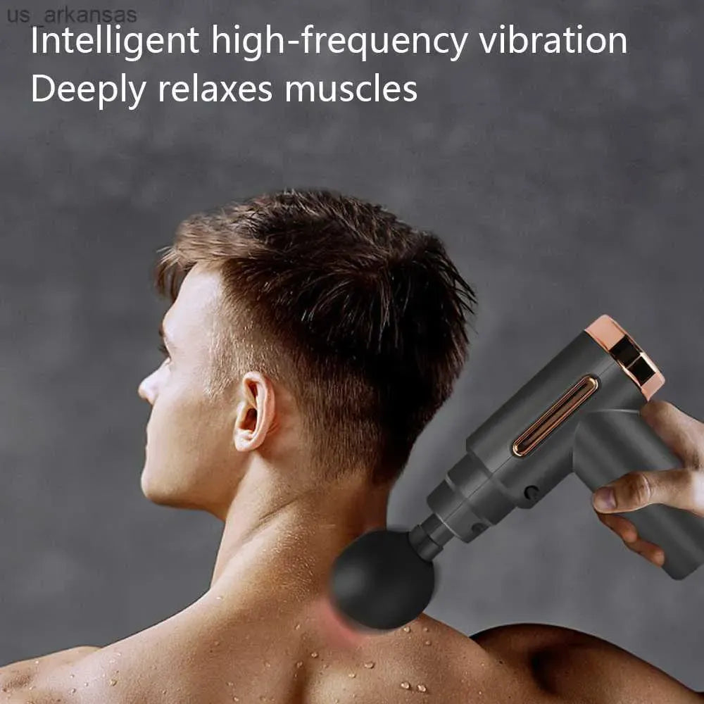 4 In 1 Massage Gun | Deep Tissue Percussion Massager With 4 Attachments | Handheld Electric Body Relaxation Therapy For Pain Relief & Recovery (Random Color)